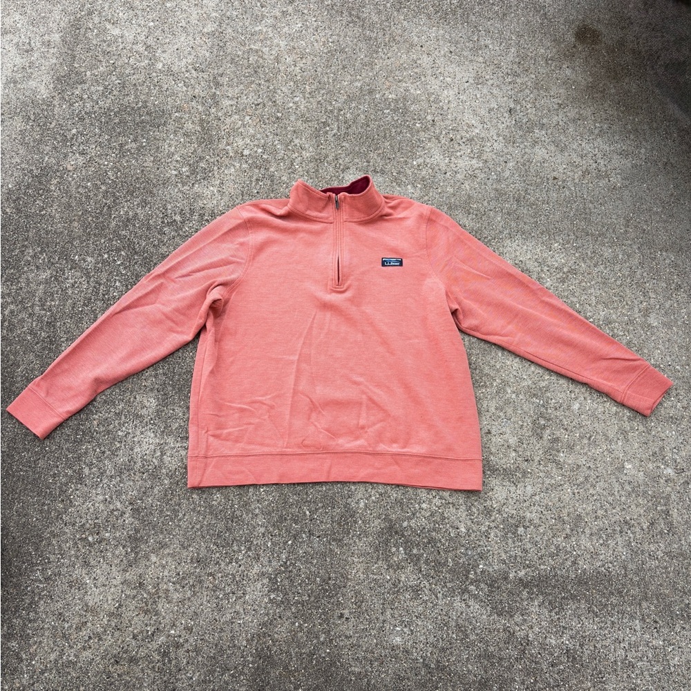 L.L. Bean Men's Comfort Stretch Performance Pique Quarter-Zip Pullover Sweater